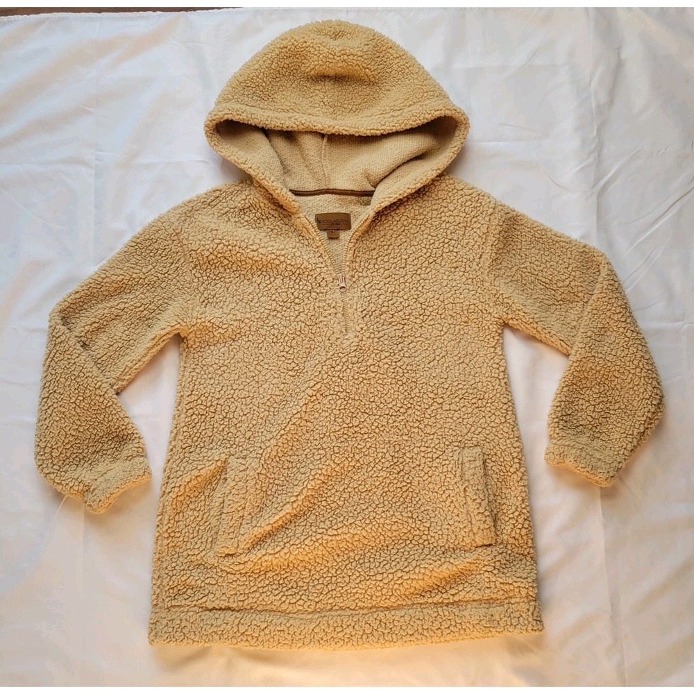Koolaburra by UGG Tan Beige Sherpa Hoodie Women's X-Small Zip Fleece Sweatshirt